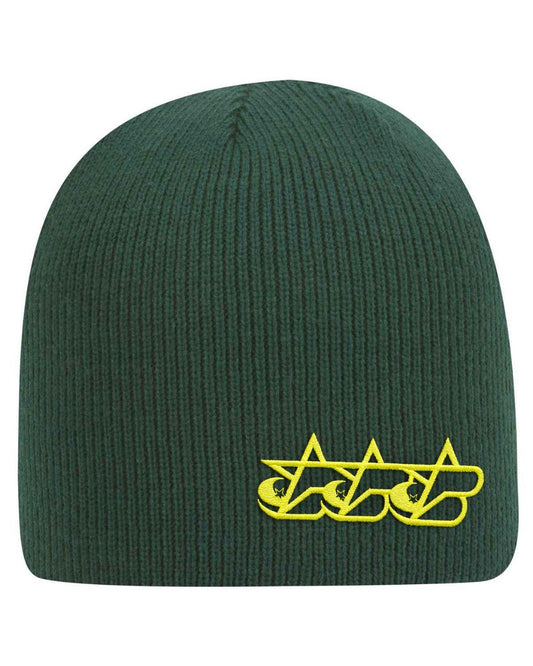 GREEN NORTH STAR BEANIE