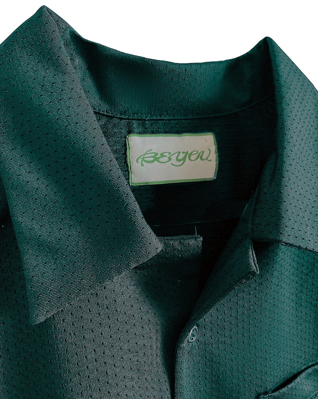 GREEN RAGLAN CUT MESH POCKET TEE