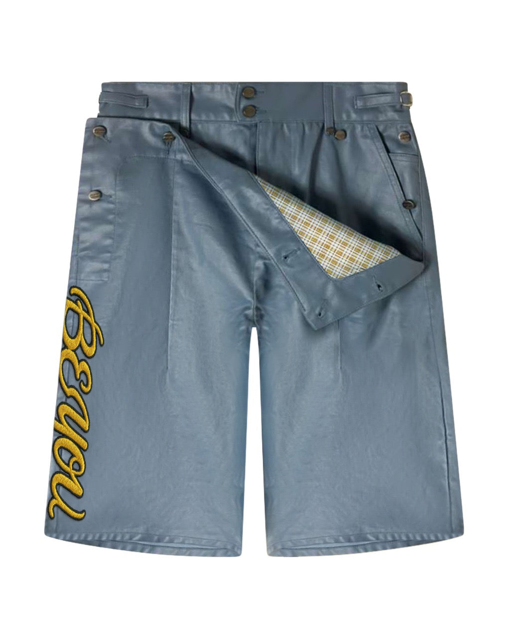 GRANNY’S BIB JORTS HONEY DIJON