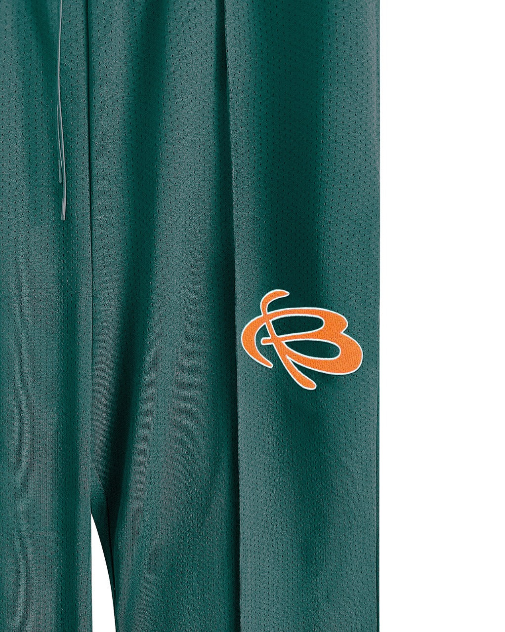 GREEN DOUBLE PLEATED MESH PANTS