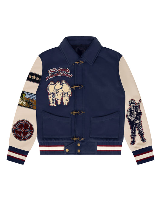 NAVY/CREAM NEVER LEFT VARSITY
